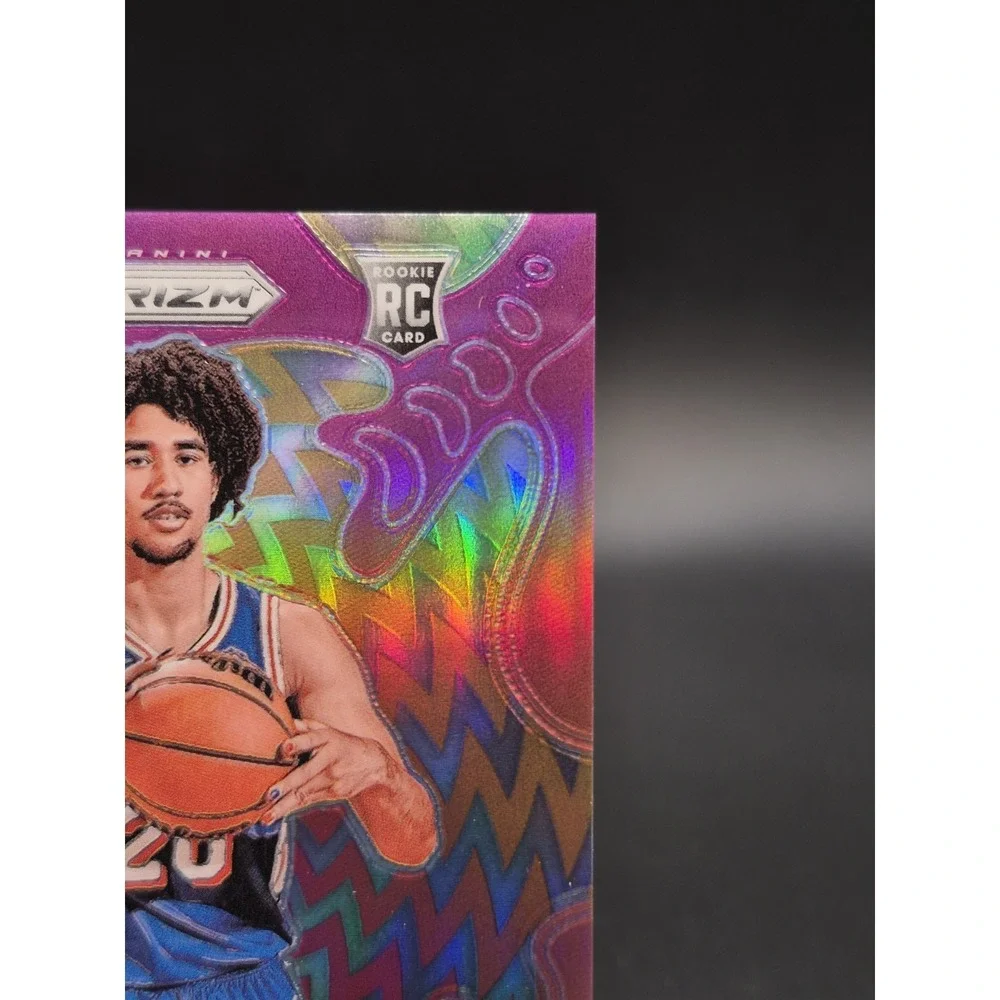 2024-25 Panini Prizm Jared McCain #9 Groovy (RC) Philadelphia 76ers SP CASE HIT